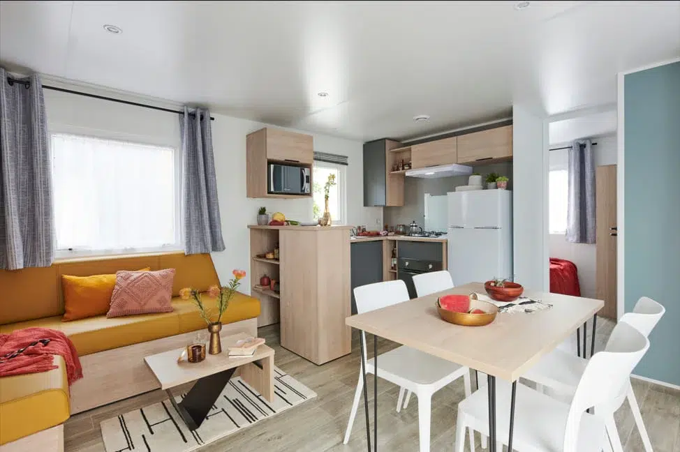 camping cabourg mobil home 2chambres recent 1