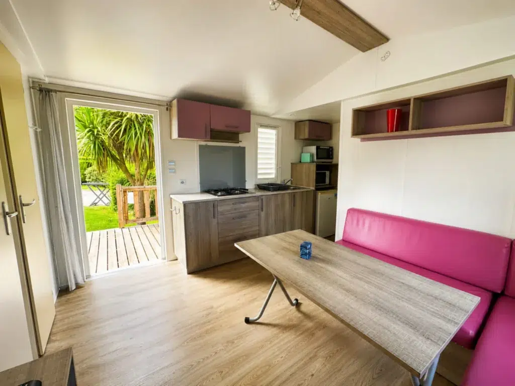 camping cabourg mobil home 2chambres 4